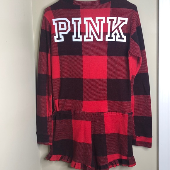 PINK Buffalo Plaid Romper - Picture 8 of 10